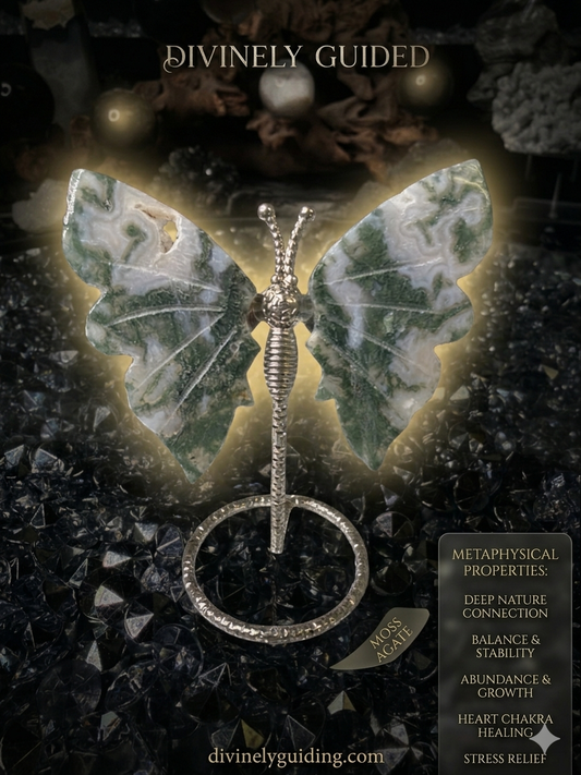 Moss Agate butterfly