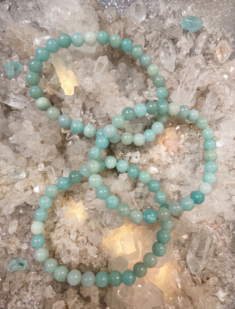 Amazonite  Beaded Bracelet 6mm