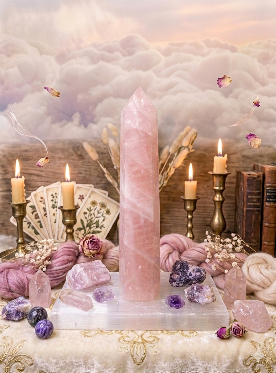 Rose quartz tower