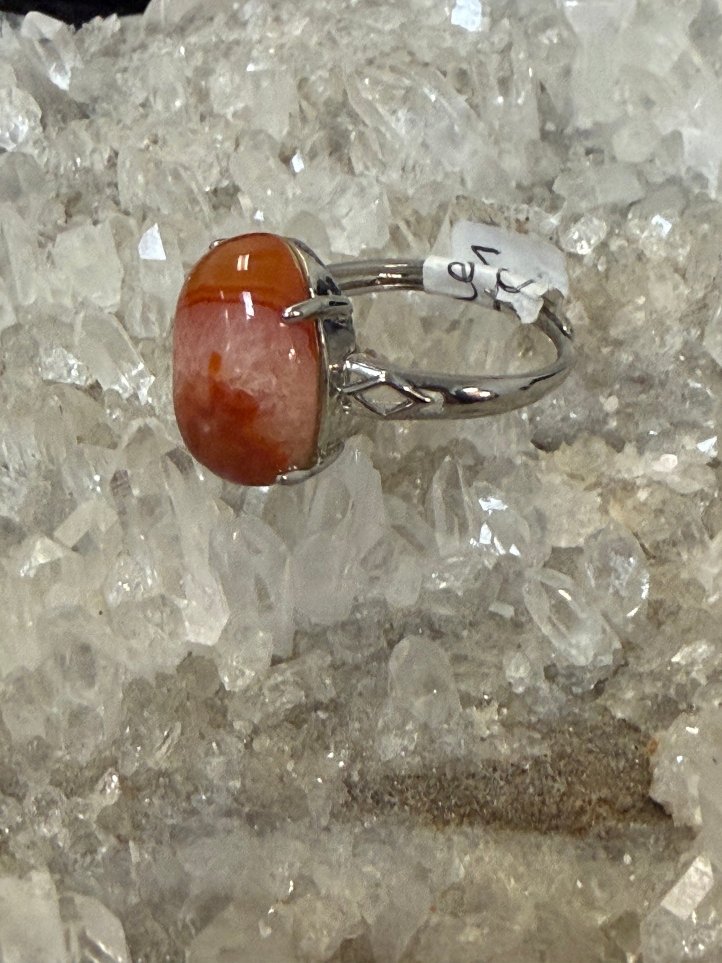 Carnelian ring  925 Sterling Silver