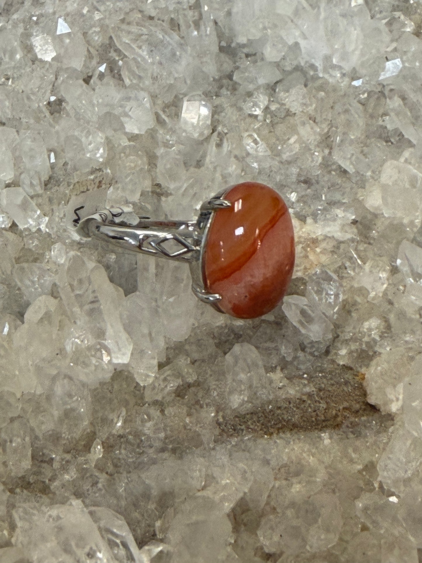 Carnelian ring  925 Sterling Silver
