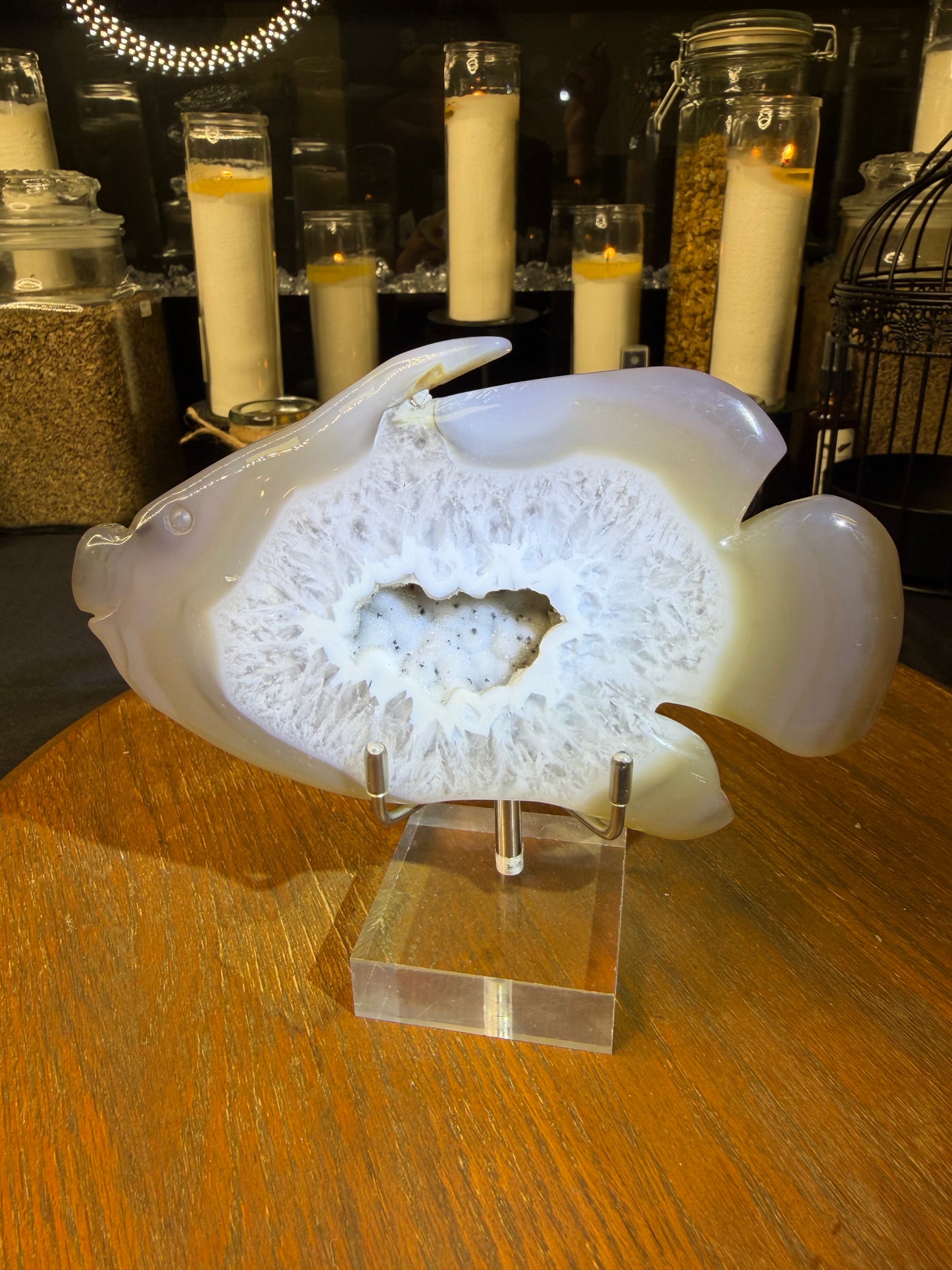 Druzy Agate Fish