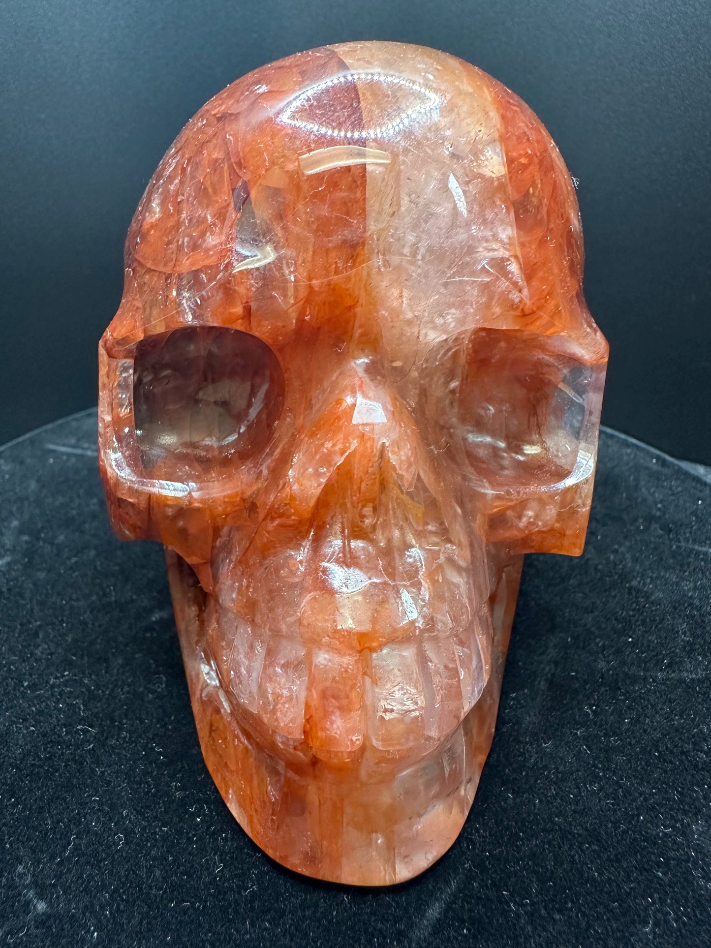 Fire quartz Skull