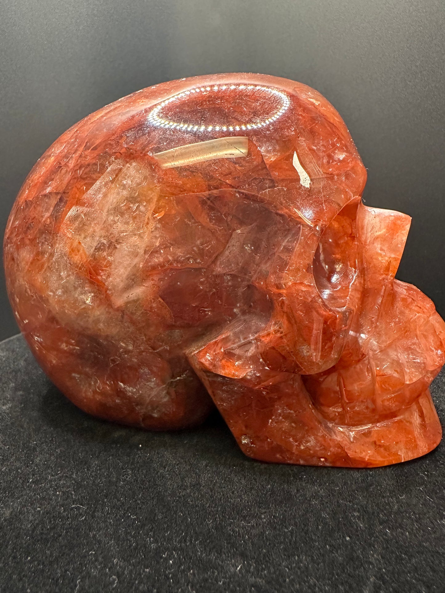Fire quartz Skull