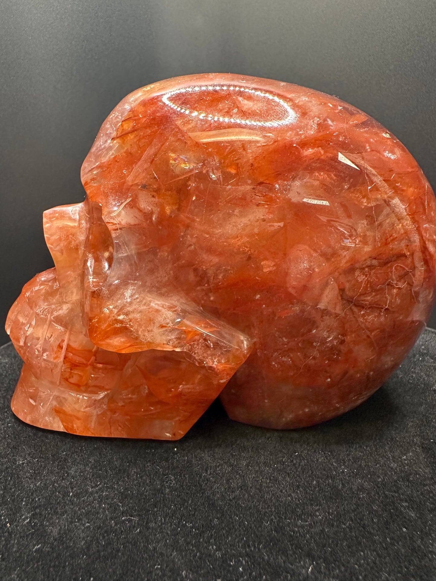 Fire quartz Skull