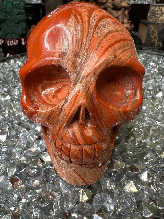 Red Jasper Skull