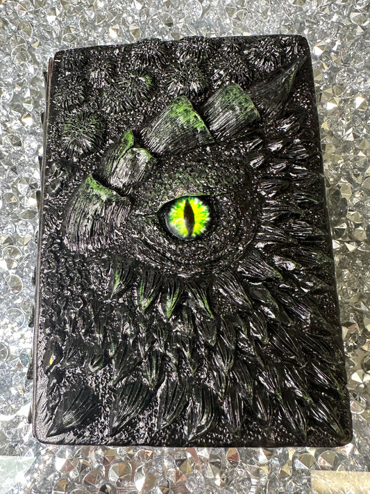 Green 3D Dragon Eye Embossed Journal