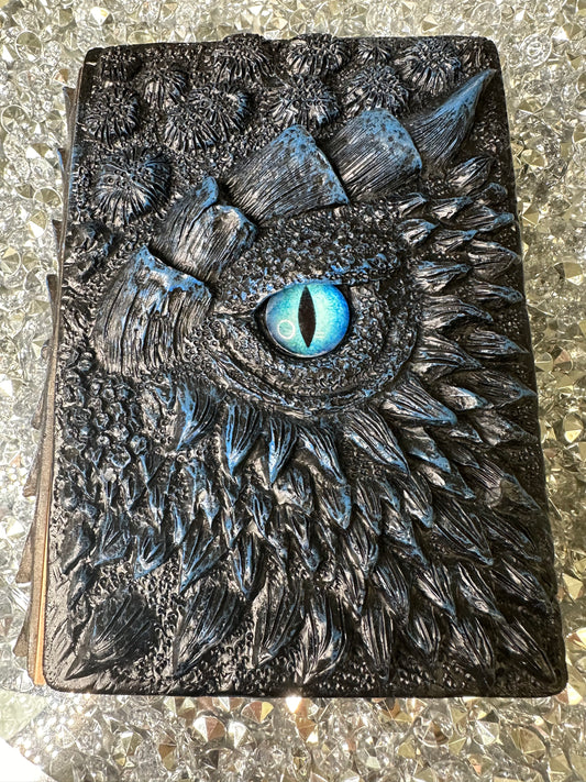 Blue 3D Dragon Eye Embossed Journal