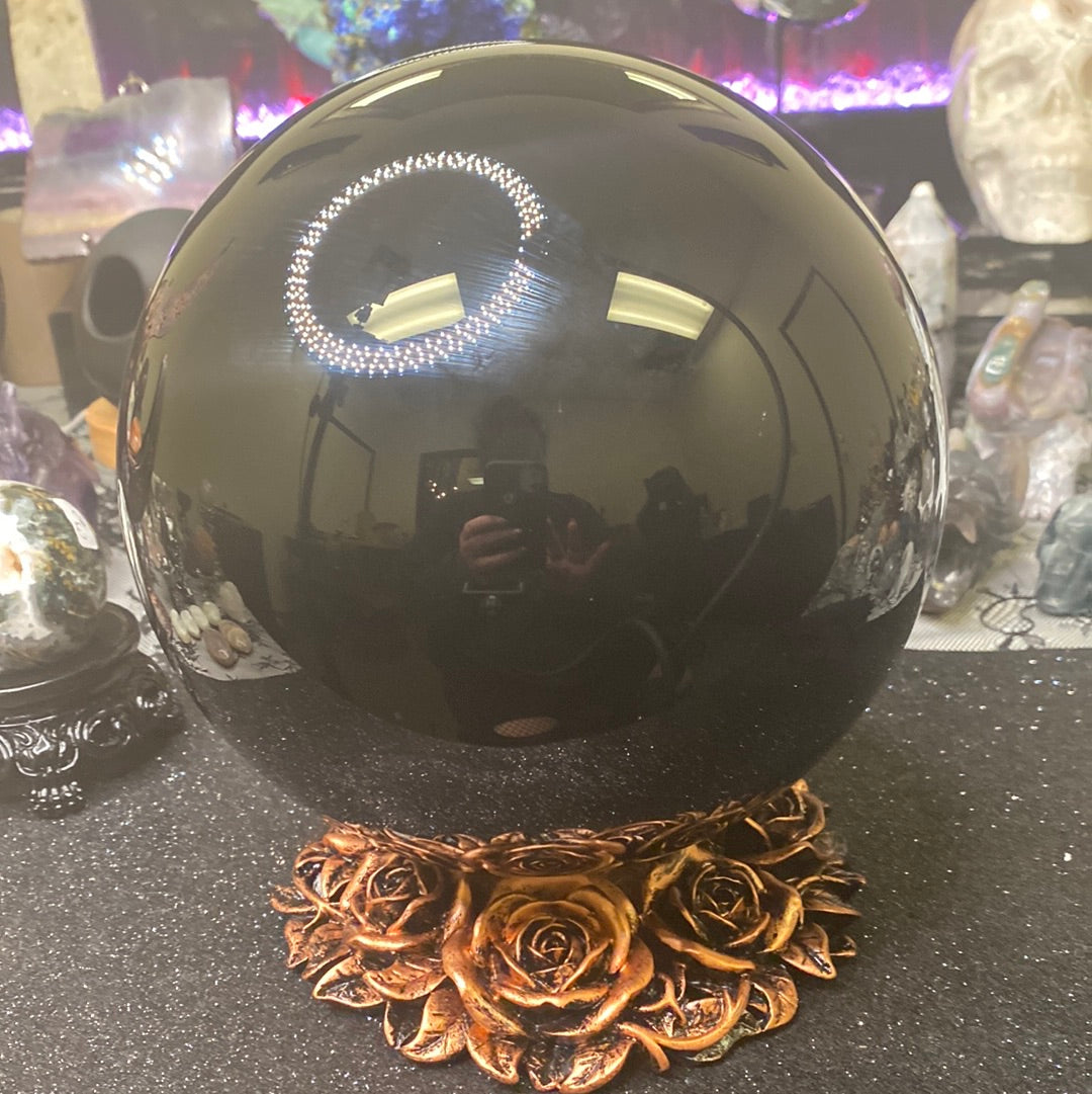 Copper Rose large sphere stand