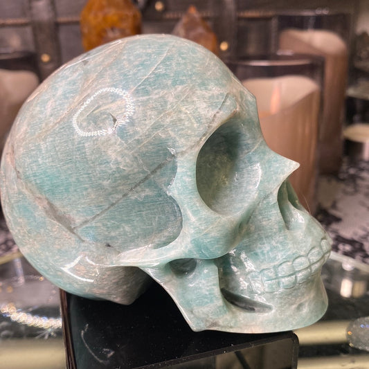 Amazonite Skull